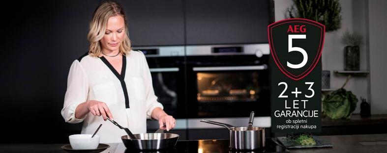 5 let garancije za aparate bele tehnike znamke AEG (1.1. - 31.12.2026)